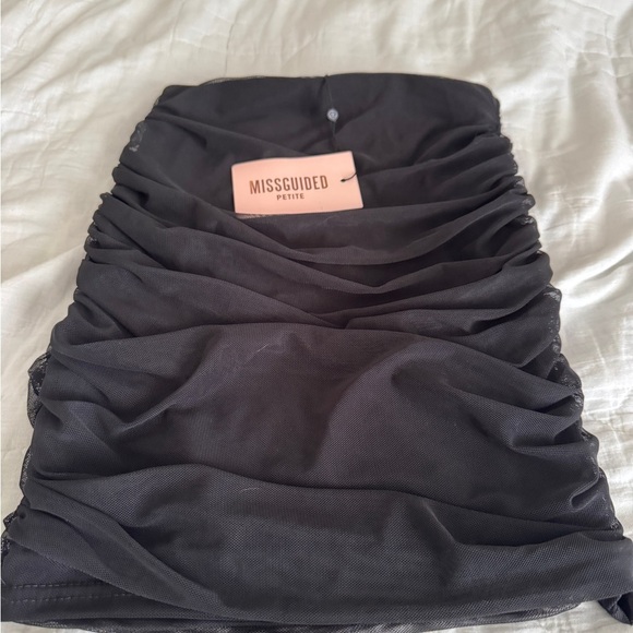 NWT Misguided Black Ruched Mini Skirt Size 0 - Picture 10 of 10
